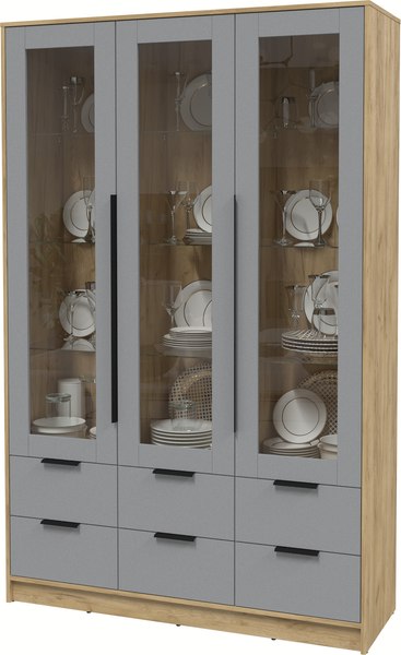 Шкаф с витриной Интерлиния Концепт КТ-ШВ3