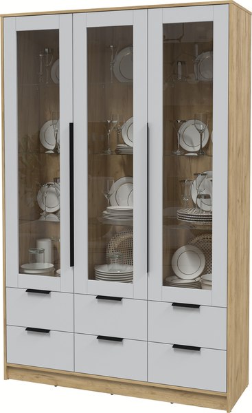 Шкаф с витриной Интерлиния Концепт КТ-ШВ3