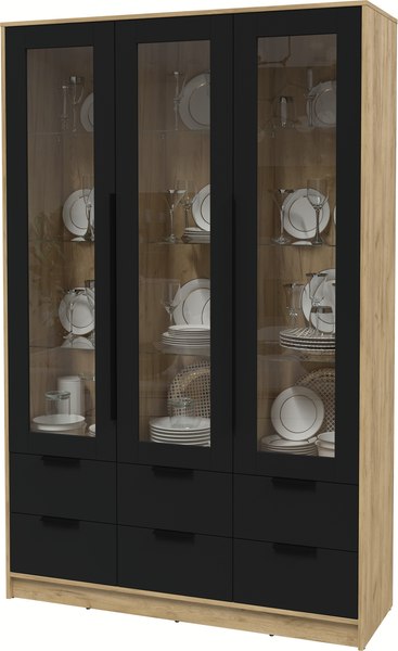 Шкаф с витриной Интерлиния Концепт КТ-ШВ3