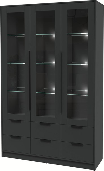 Шкаф с витриной Интерлиния Концепт КТ-ШВ3 с подсветкой - фото