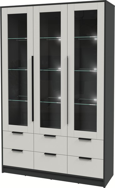 Шкаф с витриной Интерлиния Концепт КТ-ШВ3 с подсветкой - фото