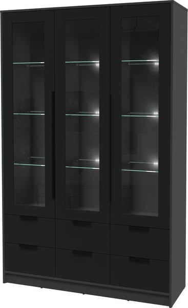 Шкаф с витриной Интерлиния Концепт КТ-ШВ3 с подсветкой - фото