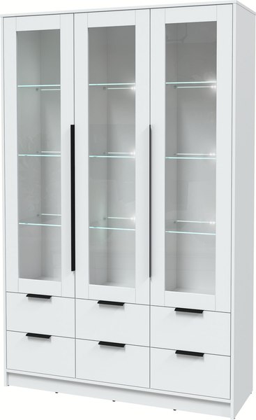 Шкаф с витриной Интерлиния Концепт КТ-ШВ3 с подсветкой - фото