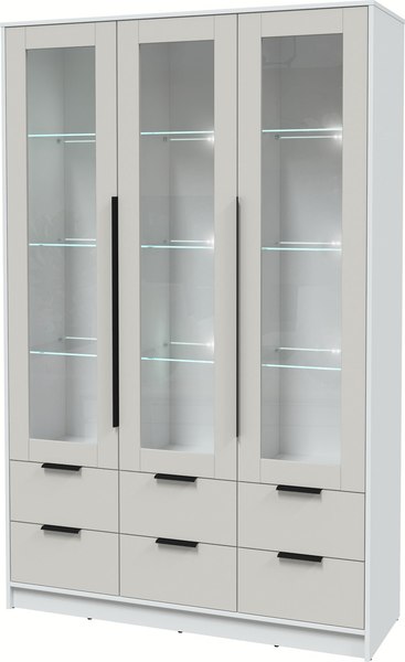 Шкаф с витриной Интерлиния Концепт КТ-ШВ3 с подсветкой - фото