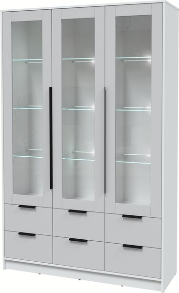 Шкаф с витриной Интерлиния Концепт КТ-ШВ3 с подсветкой - фото