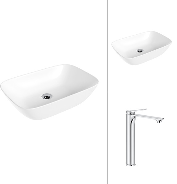 Умывальник со смесителем Lauter 21454 + Rio 21AM12672 - фото