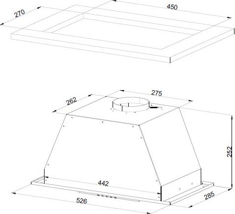 Вытяжка скрытая Kuppersberg Slimlux Inlinea 60 X