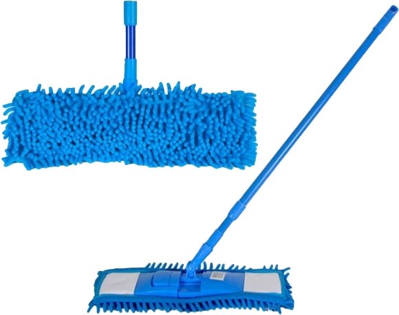 Швабра-моп АкваМаг С насадкой из микрофибры ворсовая ТВ-009 К - фото