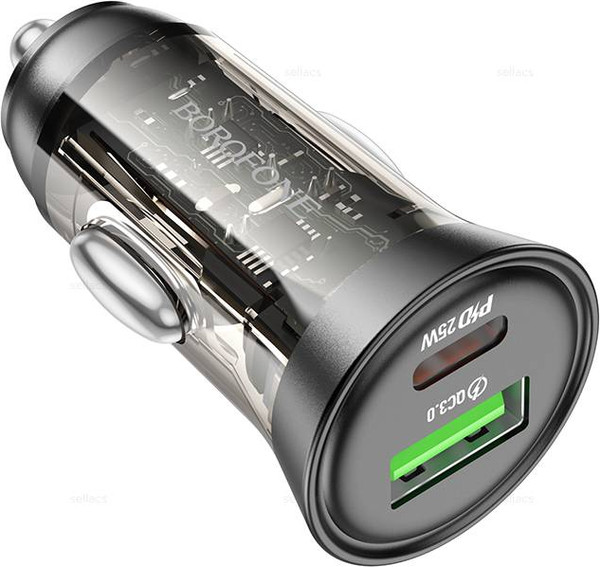 Адаптер питания автомобильный Borofone BZ26A PD36W+QC3.0 - фото