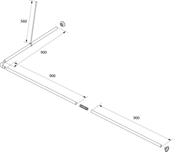 Карниз для ванны IDDIS 060A200i14