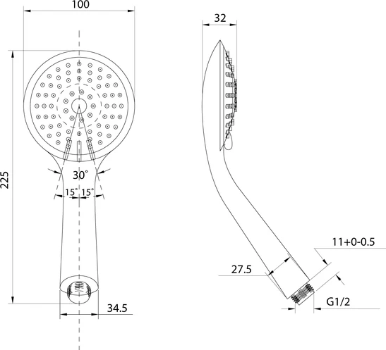 Лейка ручного душа Milardo Essential 3803F10M18