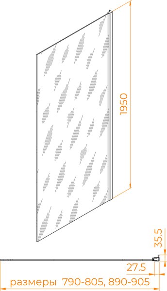 Душевая стенка RGW Z-03B / 06220308-34