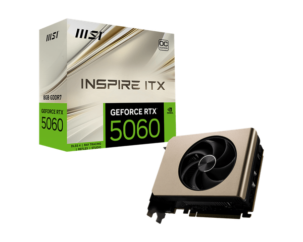 Видеокарта MSI RTX 5060 8G Inspire ITX OC
