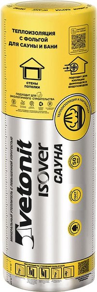 Минеральная вата Vetonit Sauna-50/Y-1200x12500 / 68101 - фото