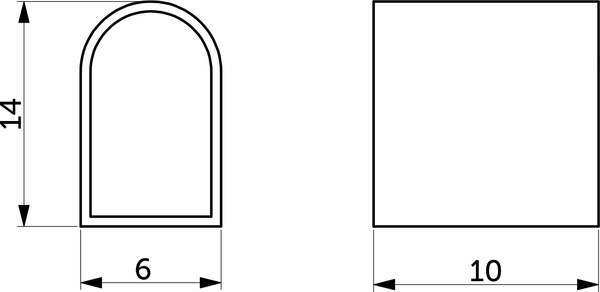Заглушка для неона AKS торцевая 6x12мм / 118 655