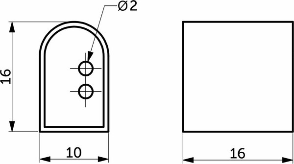 Заглушка для неона AKS проходная 8x16мм / 118 660