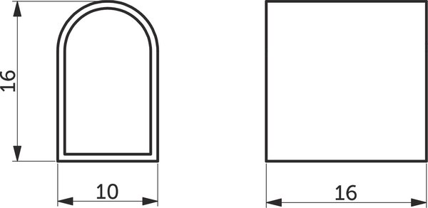 Заглушка для неона AKS торцевая 8x16мм / 118 659