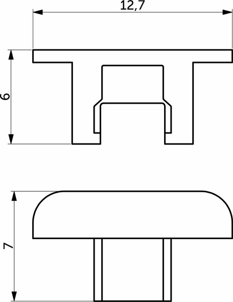 Заглушка для профиля AKS NAVI-0806B / 118 028