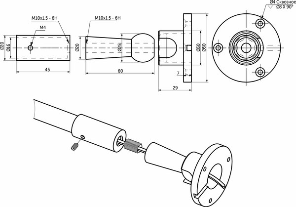 Заглушка для светодиодной ленты AKS d16 тип 3 / 115 539