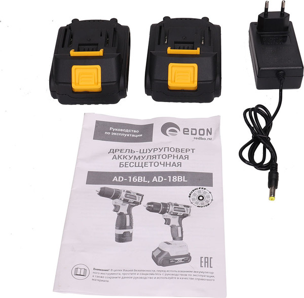 Аккумуляторная дрель-шуруповерт Edon ProAD-18BL