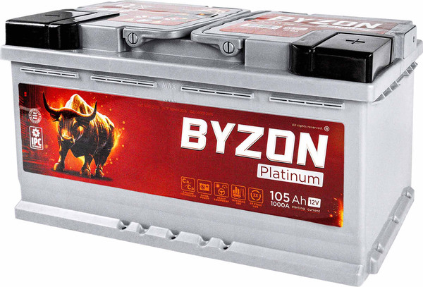 Автомобильный аккумулятор BYZON Platinum R+ / BYZ1050P