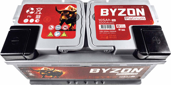 Автомобильный аккумулятор BYZON Platinum R+ / BYZ1050P