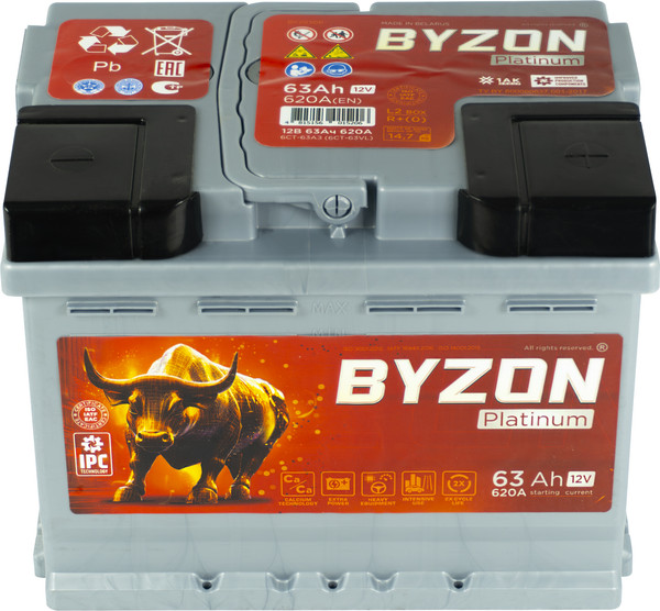 Автомобильный аккумулятор BYZON Platinum R+ / BYZ630P - фото