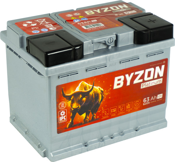 Автомобильный аккумулятор BYZON Platinum R+ / BYZ630P