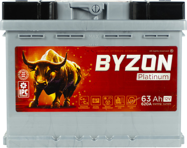 Автомобильный аккумулятор BYZON Platinum R+ / BYZ630P