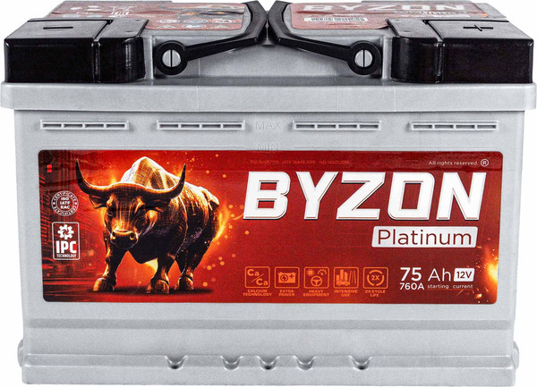 Автомобильный аккумулятор BYZON Platinum R+ / BYZ750P - фото
