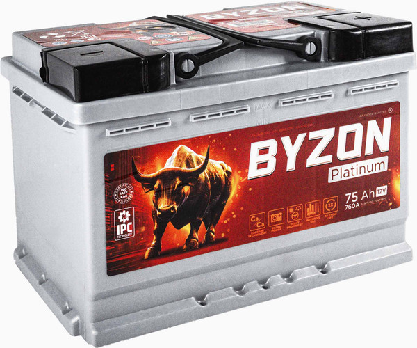 Автомобильный аккумулятор BYZON Platinum R+ / BYZ750P