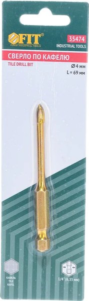 Сверло FIT U-хвостовик По кафелю / 35474
