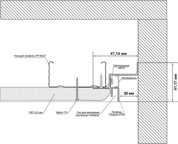 Теневой профиль Profiling Drywal Fly 30