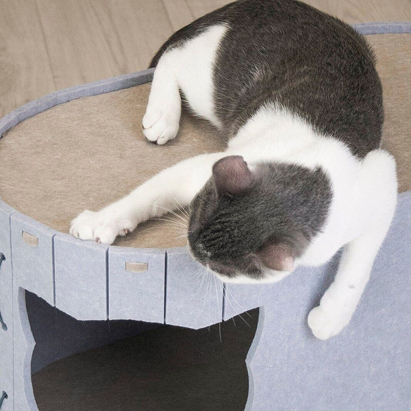 Домик-когтеточка Дарэленд Войлок / 8050сер-беж