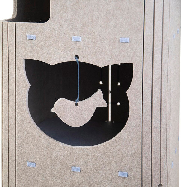 Домик-когтеточка Дарэленд Колонна / 8051беж-сер