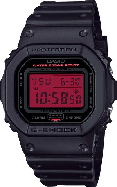 Часы наручные мужские Casio DW-5600BBR-1E - фото