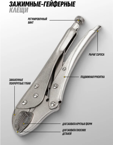 Гейферный зажим KingTul KT-614F250