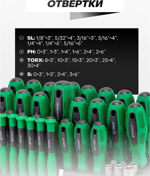 Набор отверток RockForce RF-10100+7