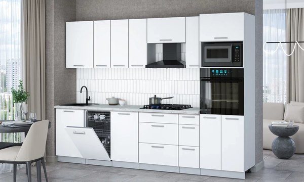 Кухонный гарнитур Интерлиния Мила Gloss 2.9-ПМ3