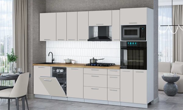 Кухонный гарнитур Интерлиния Мила Gloss 2.9-ПМ3