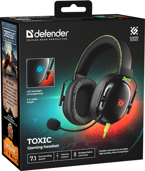 Наушники-гарнитура Defender Toxic / 64552
