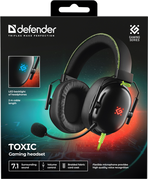 Наушники-гарнитура Defender Toxic / 64552