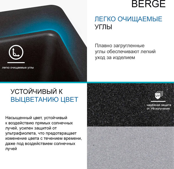 Мойка кухонная Berge BR-6001