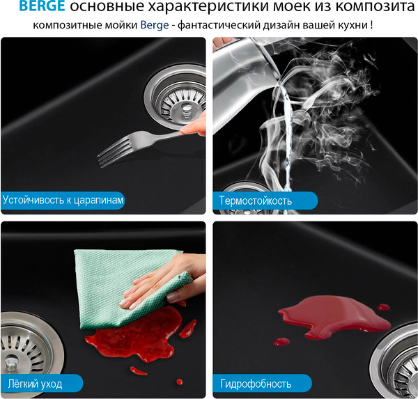 Мойка кухонная Berge BR-6001