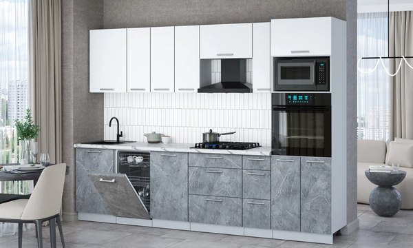 Кухонный гарнитур Интерлиния Мила Gloss 2.9-ПМ3