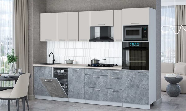 Кухонный гарнитур Интерлиния Мила Gloss 2.9-ПМ3