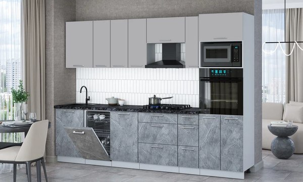 Кухонный гарнитур Интерлиния Мила Gloss 2.9-ПМ3