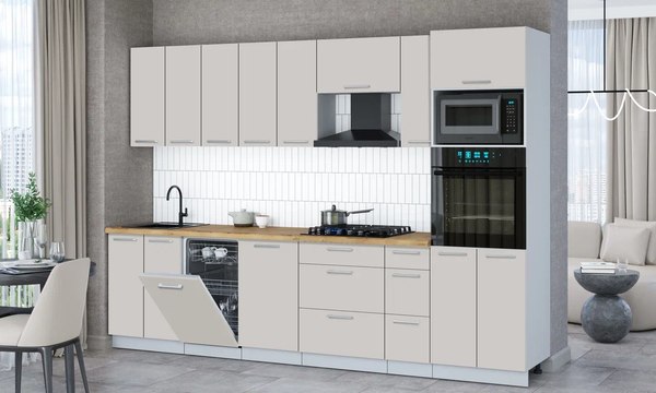 Кухонный гарнитур Интерлиния Мила Gloss 3.0-ПМ3