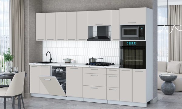 Кухонный гарнитур Интерлиния Мила Gloss 3.0-ПМ3