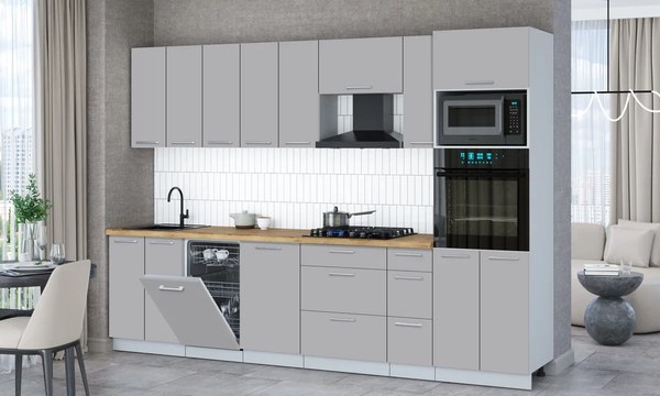 Кухонный гарнитур Интерлиния Мила Gloss 3.0-ПМ3